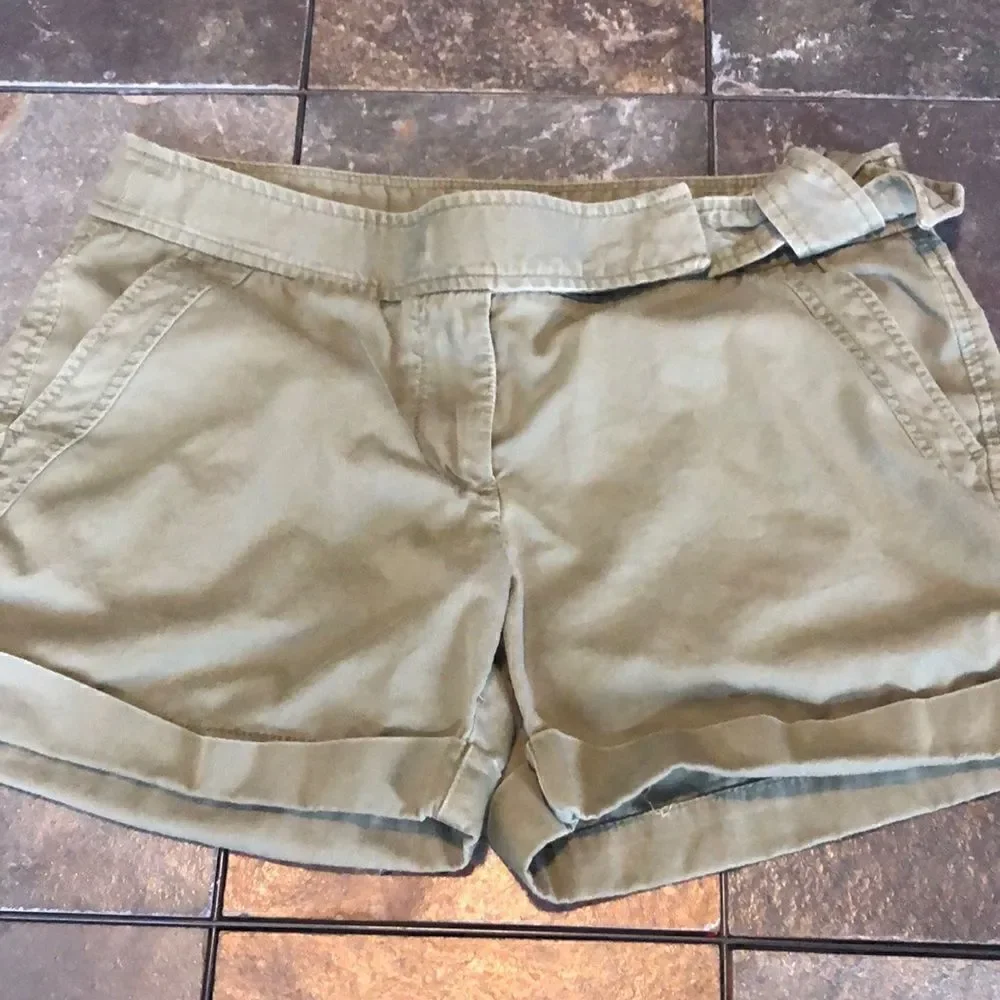 J Crew women’s size 4 side knot army green shorts